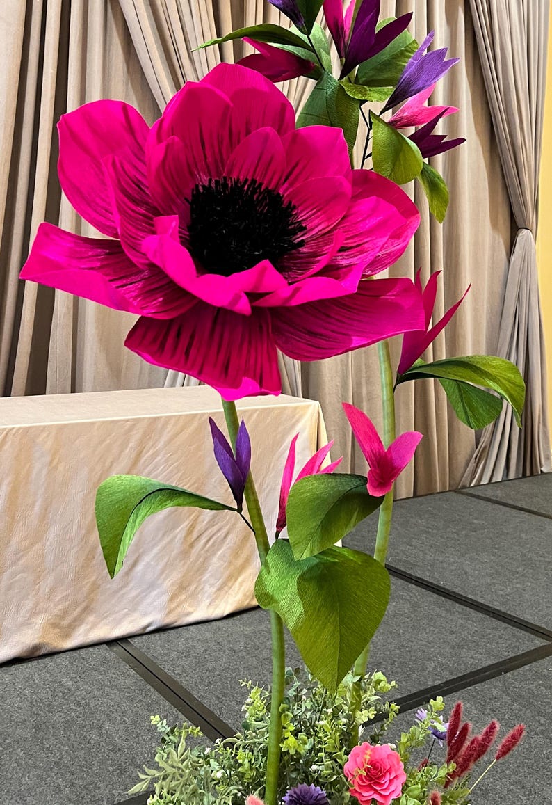 Giant Crepe Paper Flower Template, Event Decor, DIY Party Flowers (PDF) image 11