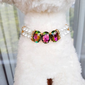 White Pearl Necklace for Dogs and Cats Dog Pearl Collar - Etsy