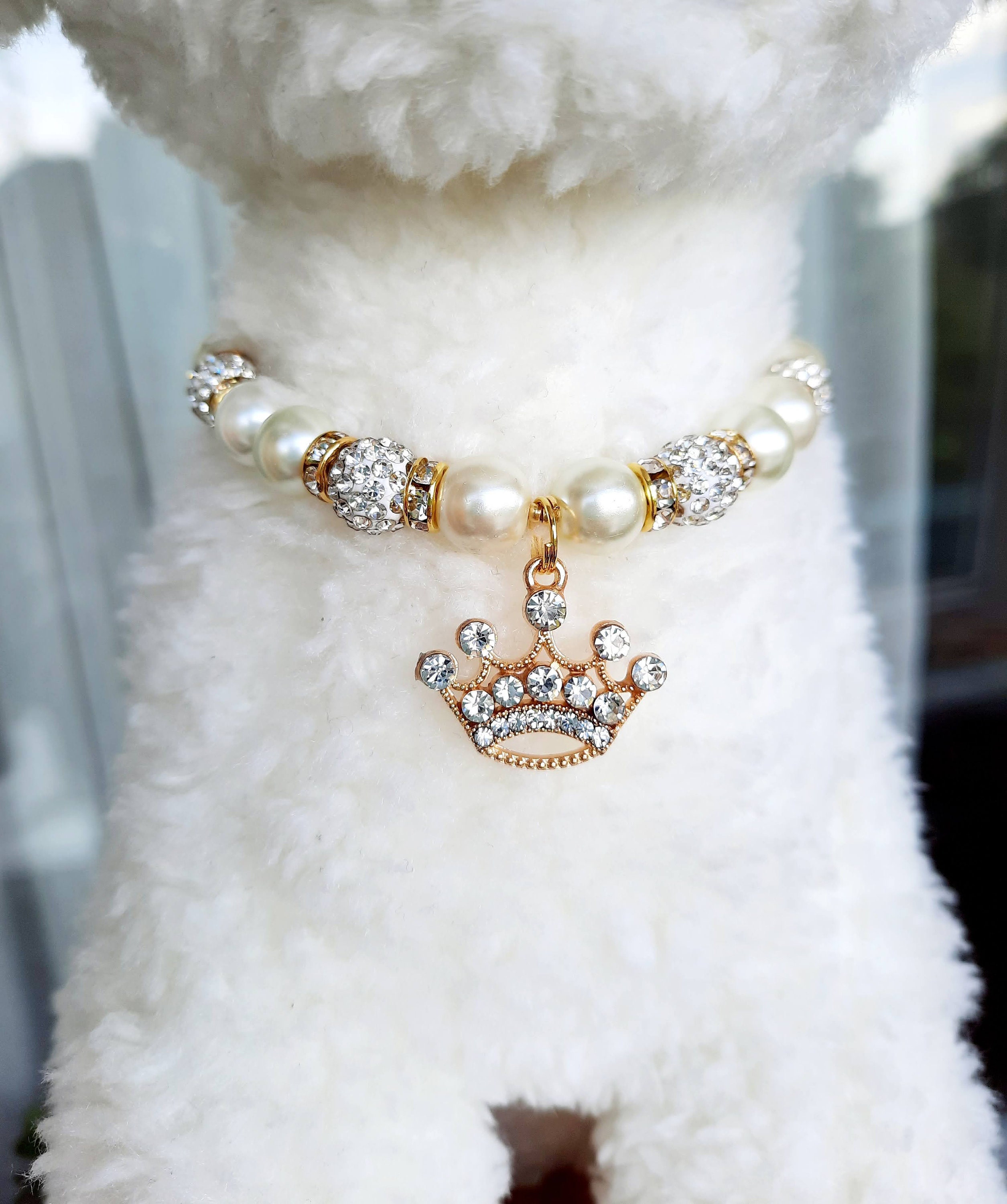 Pet supplies Cute Pet Jewelry Pearl Collar, 1 Piece India | Ubuy