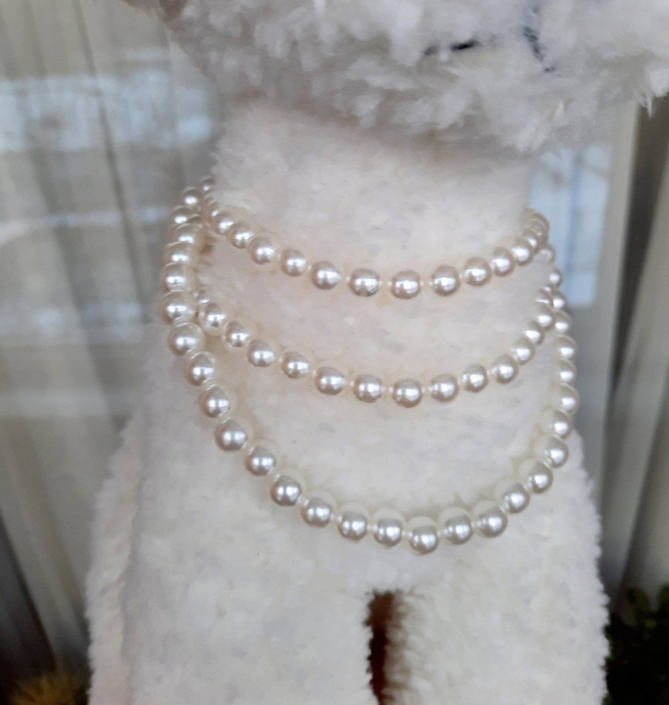 White pearl necklace for dogs wedding dog necklace | Etsy
