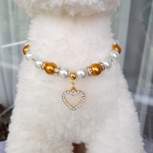 Pearl Necklace for Dogs and Cats With Crystal Beads and - Etsy