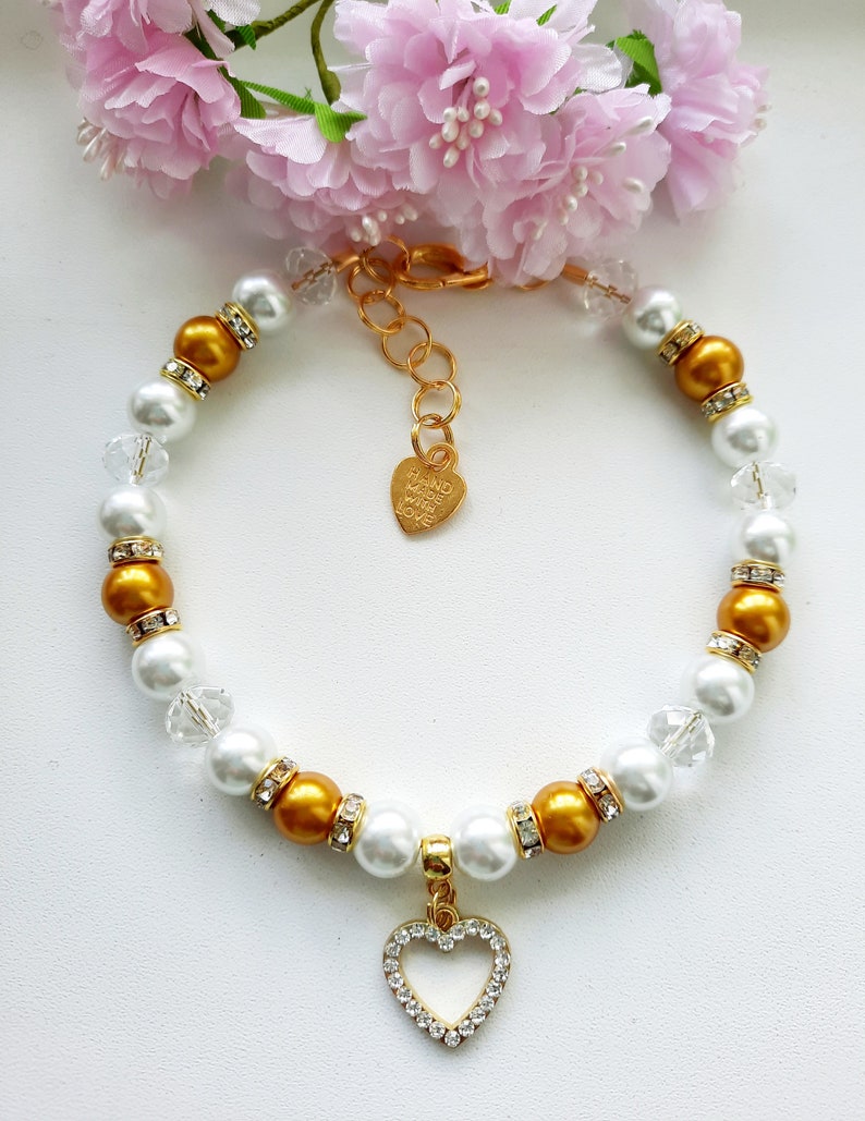 Pearl Necklace for Dogs and Cats With Crystal Beads and - Etsy