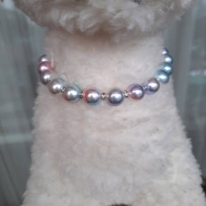 Pearl Necklace for Dogs and Cats With Rhinestone Roundels - Etsy