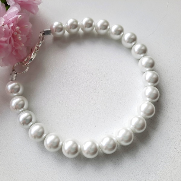 White pearl necklace for dogs and cats, dog pearl collar