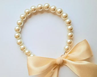 Pearl necklace for dogs and cats, pearl dog collar