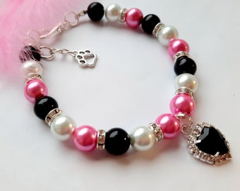 Pearl dog collar, necklace for dogs and cats