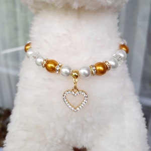 Pearl Necklace for Dogs and Cats With Crystal Beads and - Etsy
