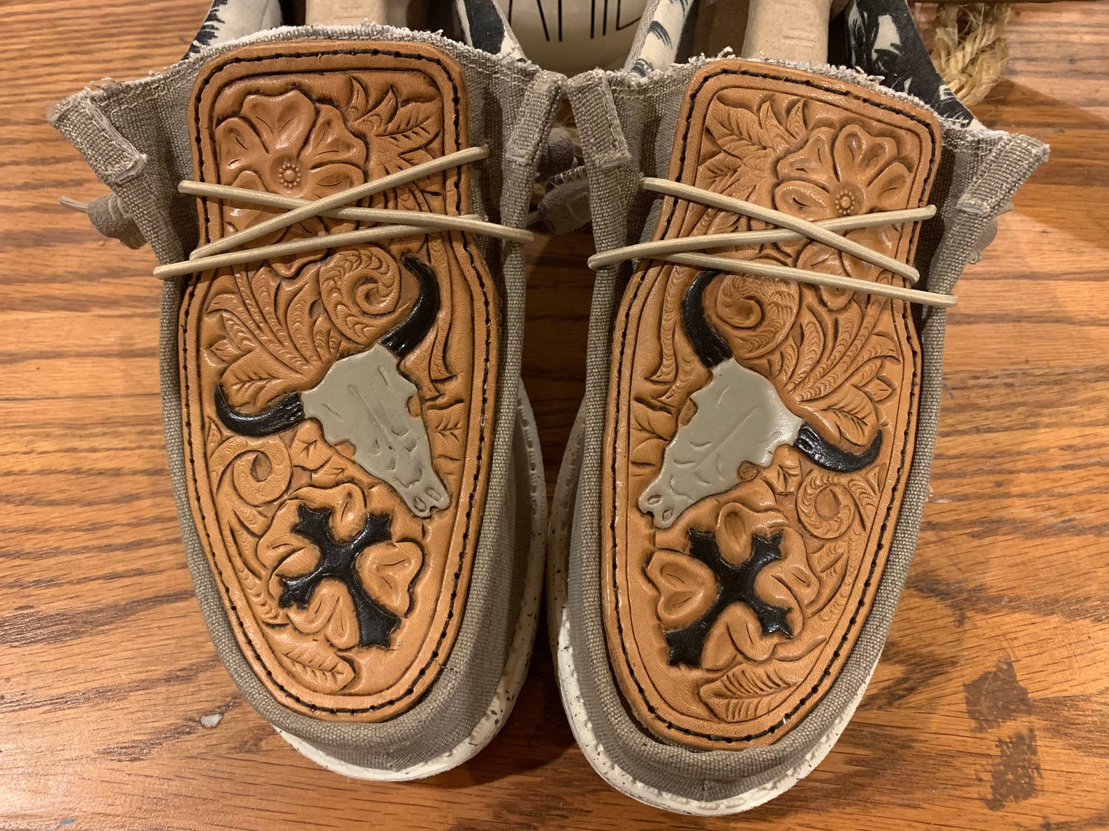 custom leather hey dudes for men