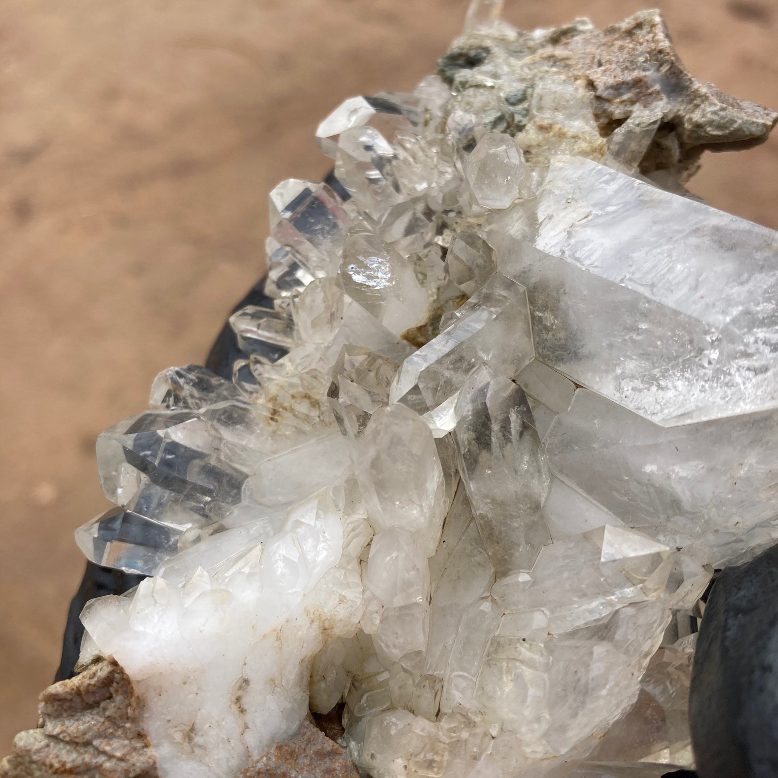 354g Quartz Cluster Crystal on Matrix Mineral Sio2 Etsy