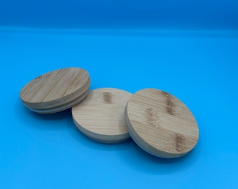 Eco Friendly Bamboo Jar Lids, Candle Making Supplies (90mm)