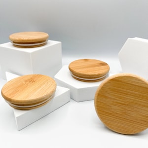 20 (8cm) Eco Friendly Bamboo Lids | Candle Jar Lids | Bamboo Lids for DIY Candle Vessels