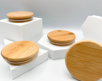 20 (8cm) Eco Friendly Bamboo Lids | Candle Jar Lids | Bamboo Lids for DIY Candle Vessels