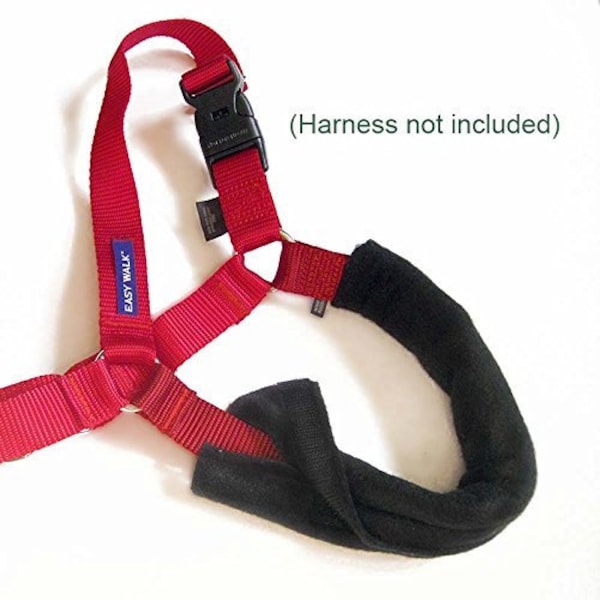 Bent & Freck Strap Wrap - Dog Harness Strap Cover - Fleece Padding for Harnesses and Collars Prevents Rubbing and Chaffing (L/XL, Black)