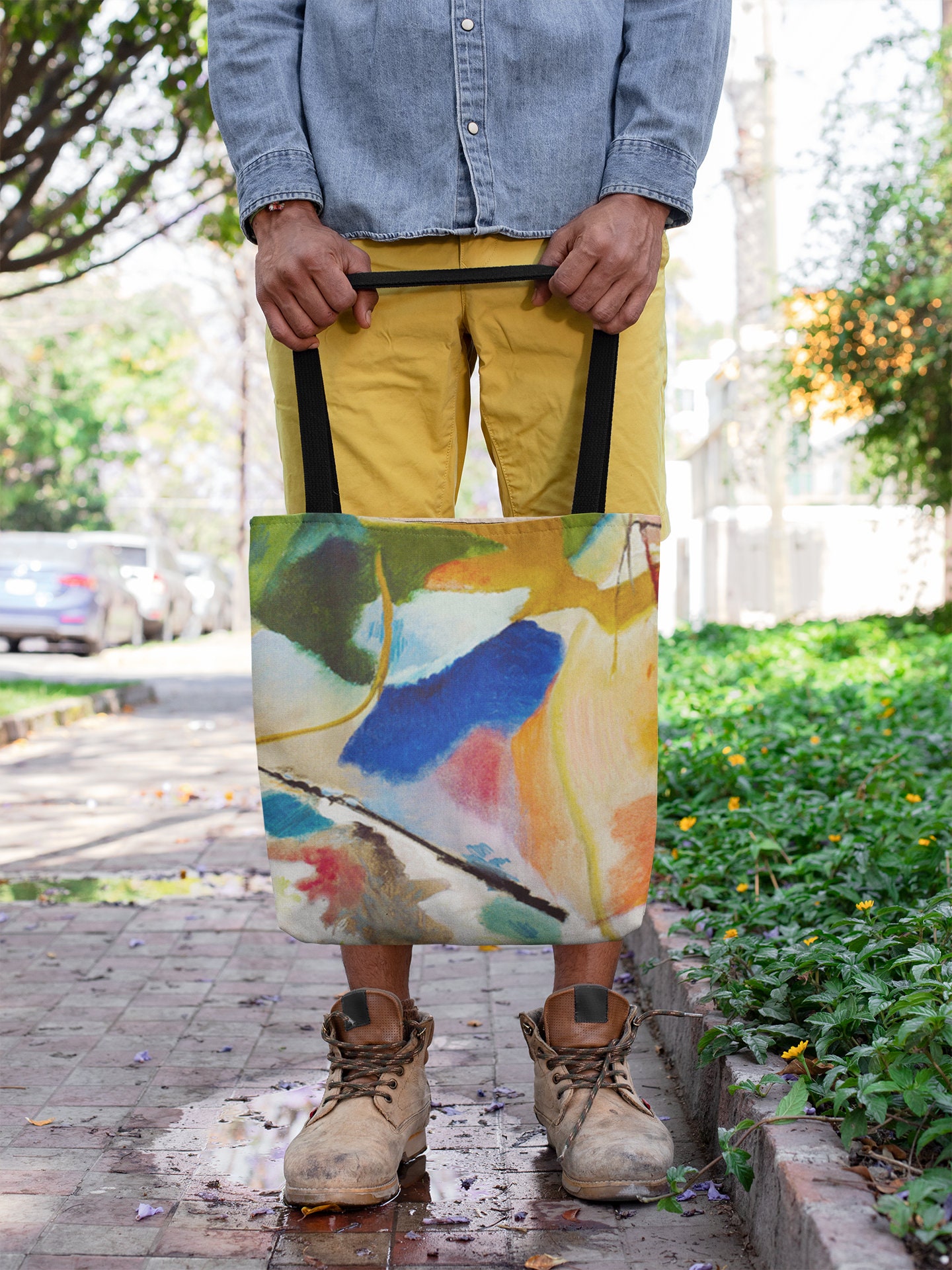 Artsy Tote Bag Abstract Art Tote Bag Mom Birthday Gift from | Etsy