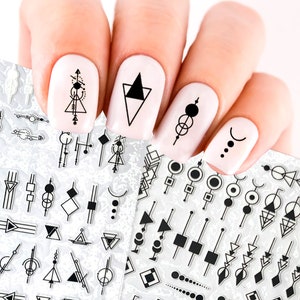 Geometric Shape Decal Transfer Nail Stickers