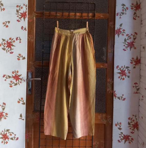 Pantaloni donna vintage anni 90, moda italiana, pantaloni estivi