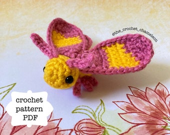 Pattern: Rosy Maple Moth Crochet Plushie