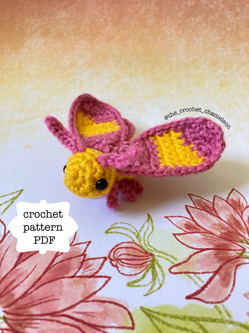 Patron : peluche au crochet anti-mites d'érable rose image 1