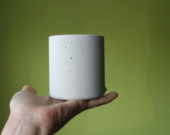 Handmade Concrete Pencil Holder: Modern Minimalist Desk Organizer