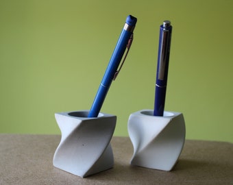 Set of 2 Mini Concrete single pen stand Concrete pencil holder Beton Art Touchpen Holder