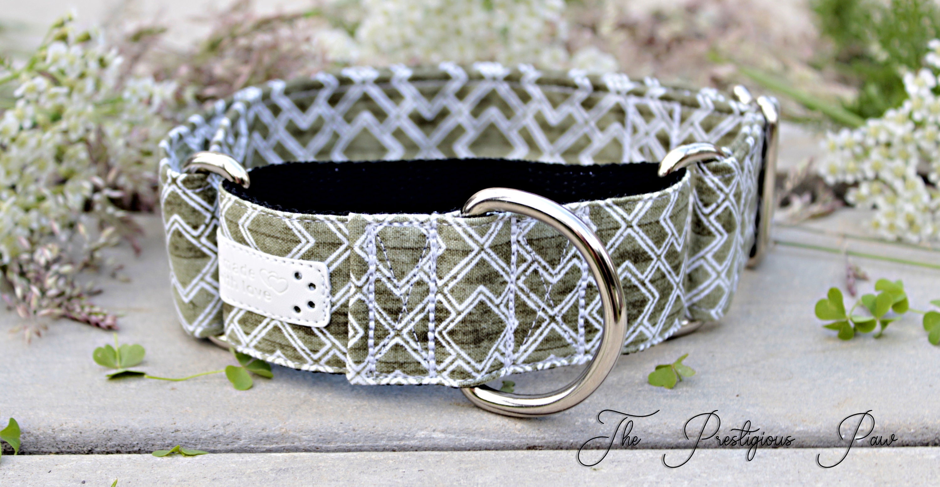 Green Celtic Martingale Dog Collar Irish Wolfhound Etsy