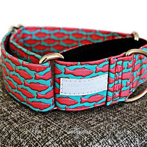 Red Gummy Candy Fish Martingale Dog Collar, Food Dog Collar, Novelty