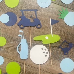 Hole in One Cupcake Toppers First Birthday Golf Theme