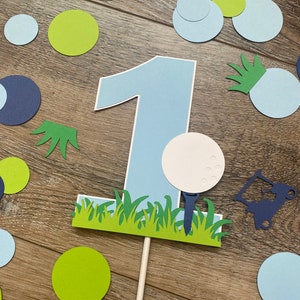Hole in One Cake Topper Golf Theme First Birthday Decoration