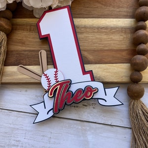 Rookie Year Cake Topper Baseball Theme First Birthday Decoration
