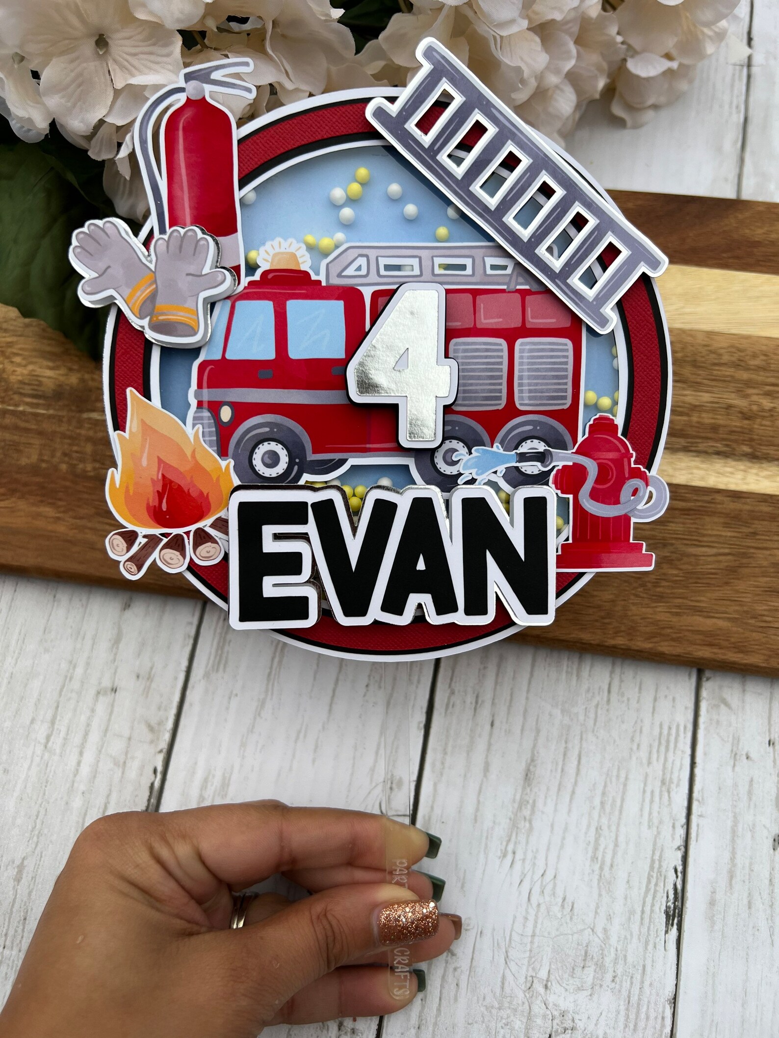 Fire Fighter Topper Firefighter Cake Topper Fireman Party Fire Truck - Etsy