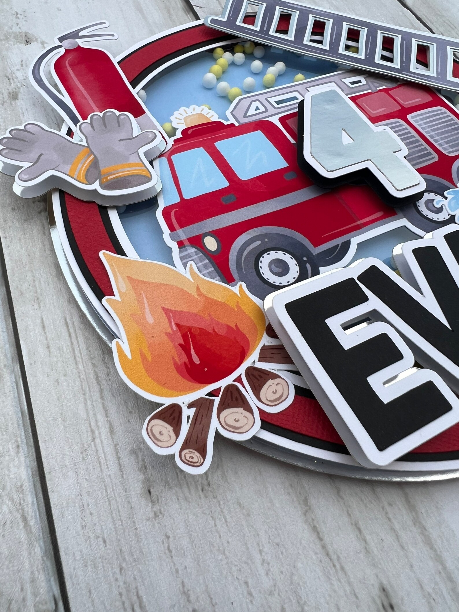 Fire Fighter Topper Firefighter Cake Topper Fireman Party Fire Truck - Etsy