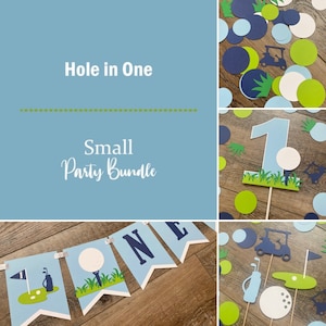 Hole in One Small Party Bundle Golf Theme First Birthday Decorations