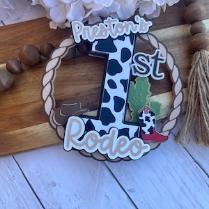 First Rodeo Cake Topper Cowboy Party Rodeo Texas