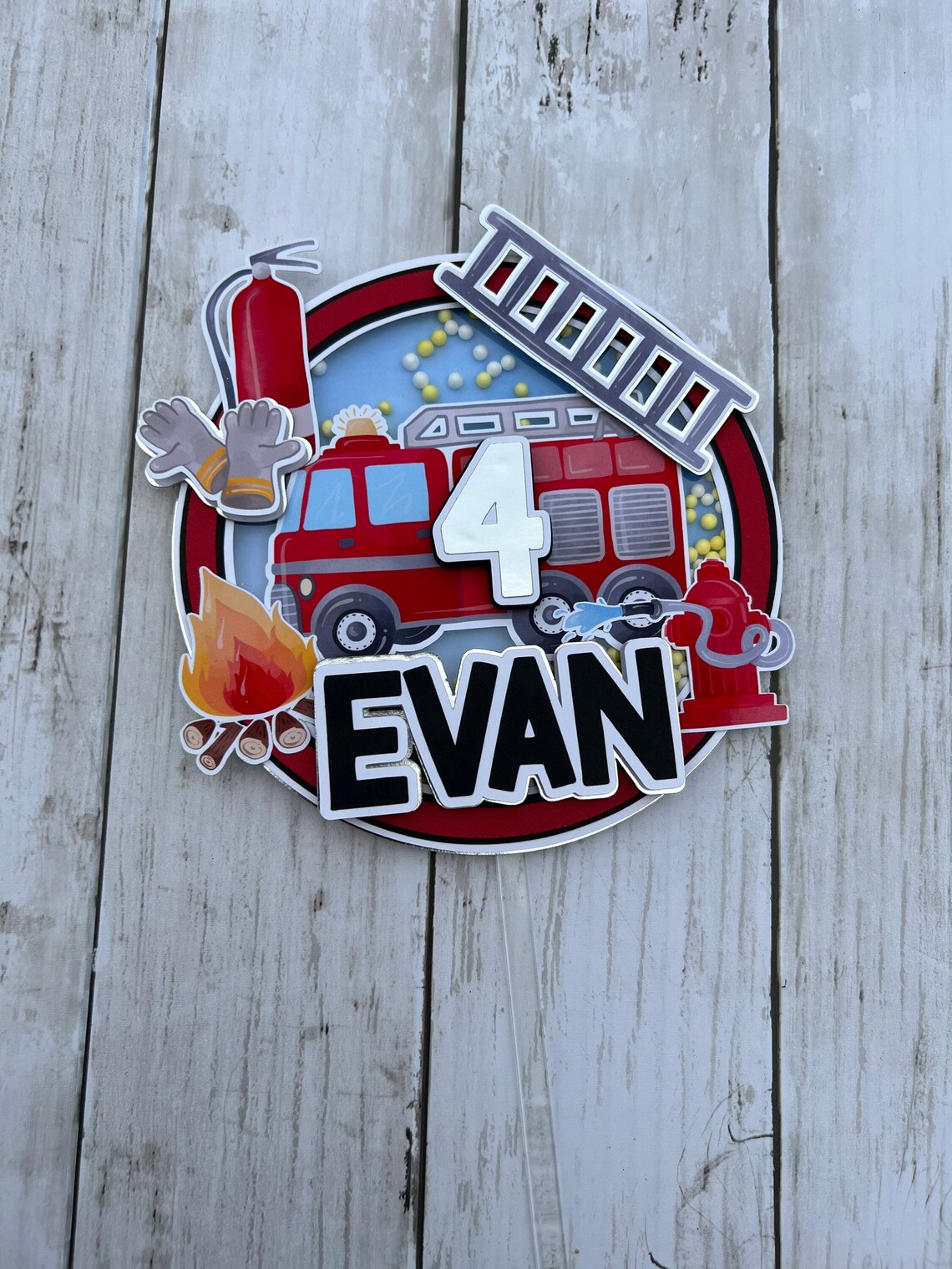 Fire Fighter Topper Firefighter Cake Topper Fireman Party Fire Truck - Etsy