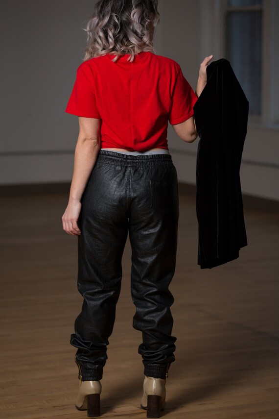 Vegan Leather Jogger - image 2