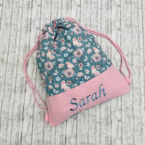 Personalisiert Kinderrucksack, Rucksack, für Junge und Mädchen, Kindergarten, Einschulung, Turnbeutel mit Namen verschiedene Stoffe