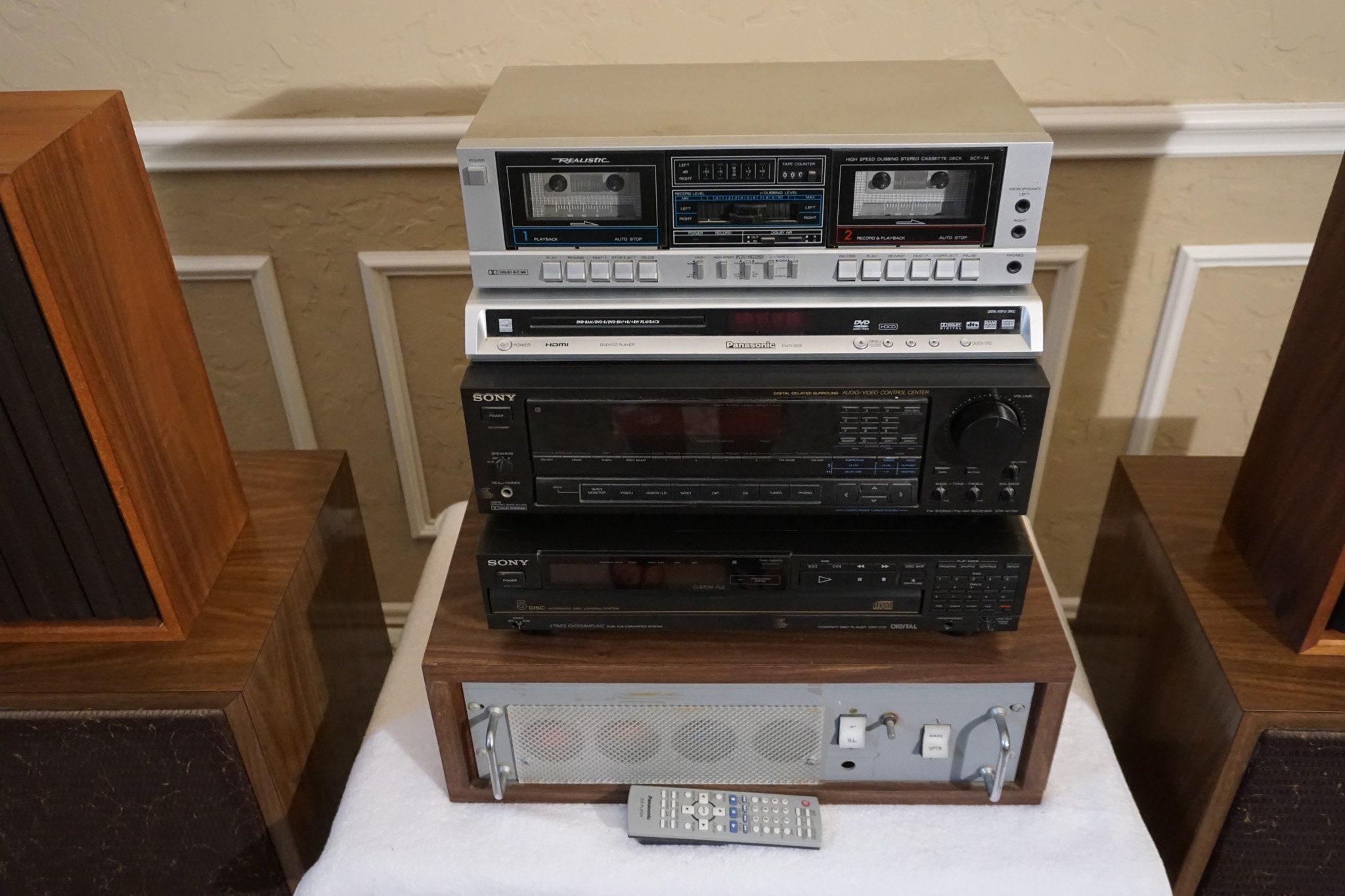 Vintage Sony Stereo System With Four Speakers Etsy