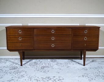 Mid Century Modern MCM Credenza Buffet TV Stand Solid walnut wood