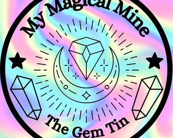 The Gem Tin, Crystal Gem Mining, DIY, At Home Dig Kit, Rocks, Minerals, Crystals, Quartz, Stones, Points, Metaphysical Crystals, Gemstone