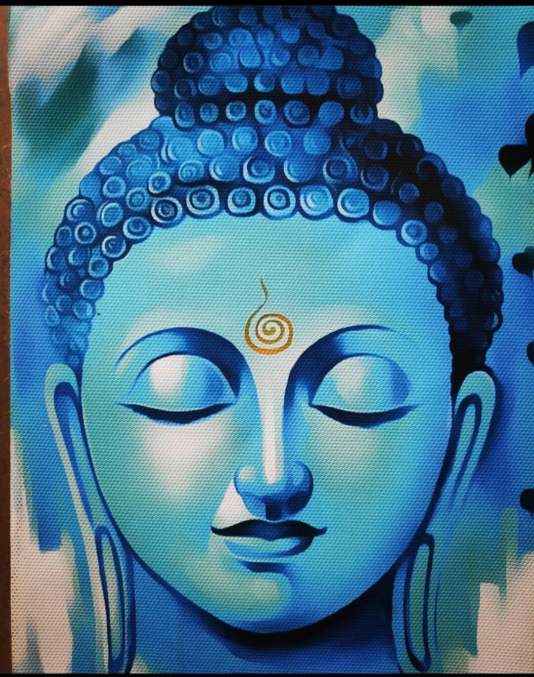 Buddha Canvas Painting Gautama Buddha Handmade Painting Etsy