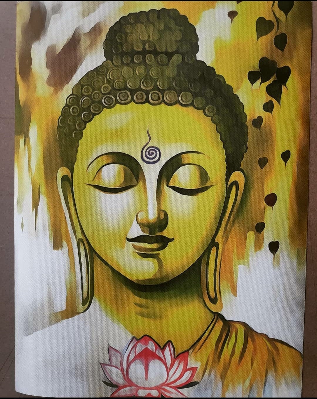 Buddha Canvas Painting Gautama Buddha Handmade Painting - Etsy