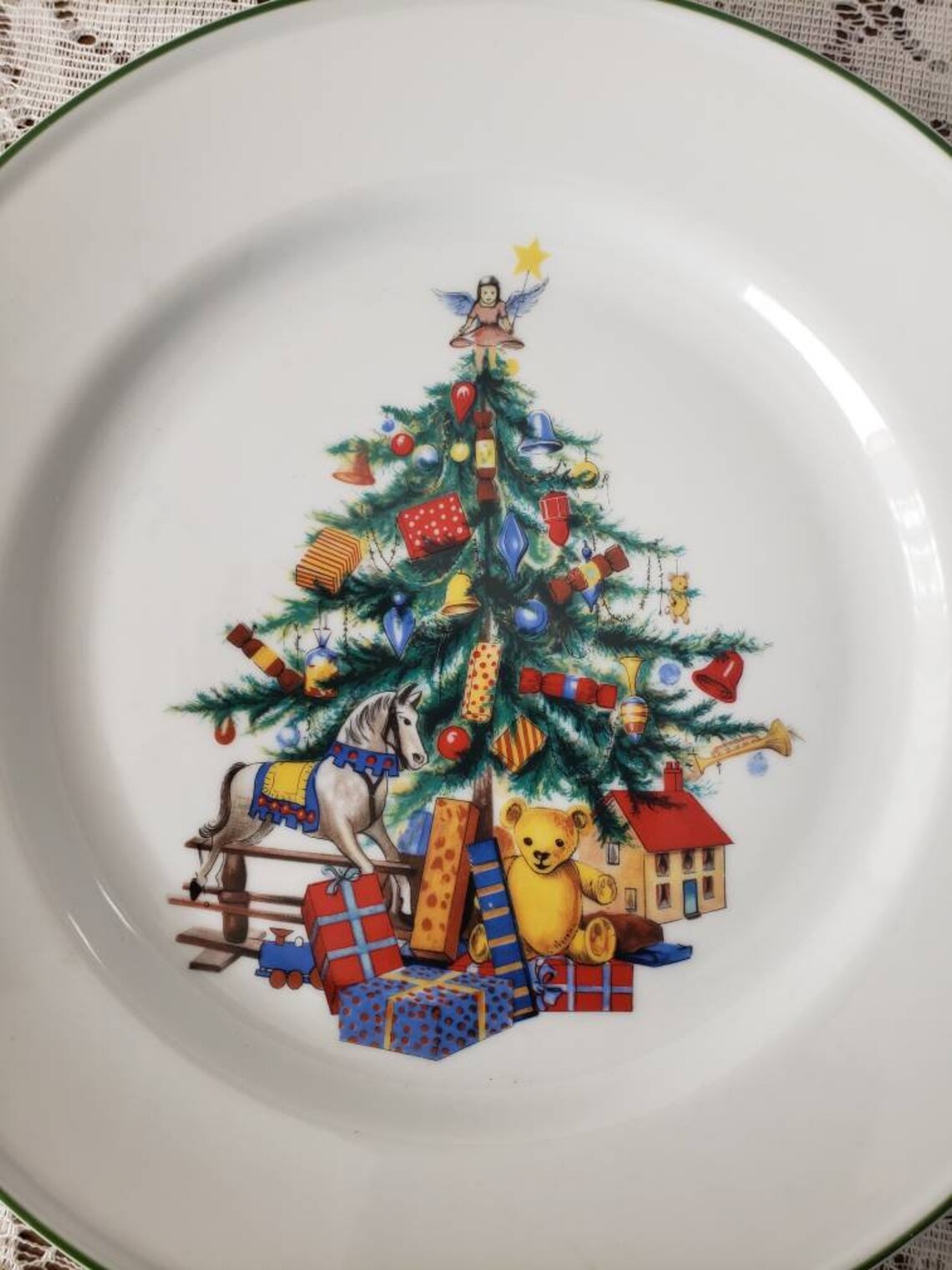 Vintage Christmas Plate by Bavarian Kronester Made in Germany Etsy