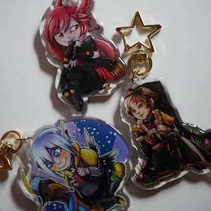 FFXIV Keychain Charms, Haurchefant, Emet-Selch, G&#39;raha Tia (Scion)