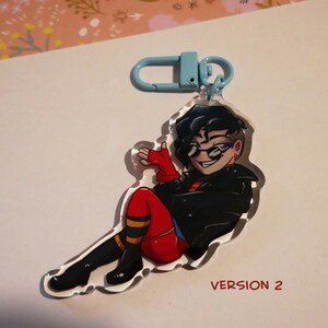 Superboy Kon-El Glitter Epoxy charm