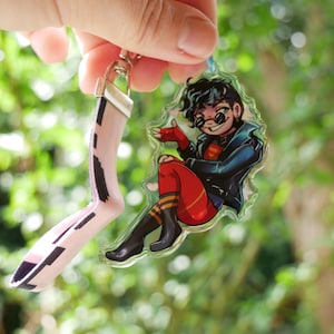 Superboy Kon-El Glitter Epoxy charm