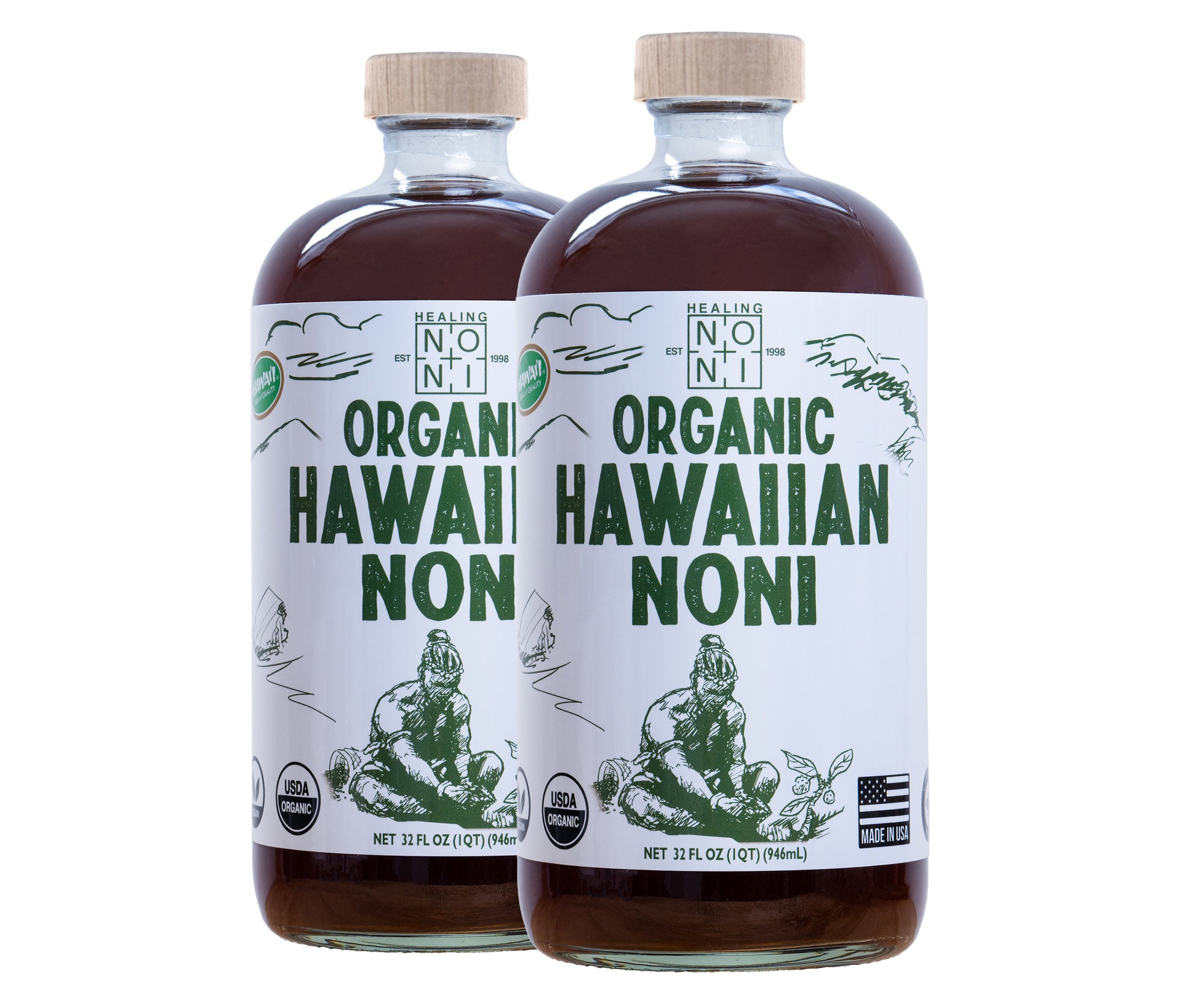 Noni R Organic Hawaiian Noni Juice 32oz x 2 | mgmforex.com