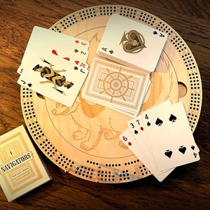 Double Skunk Round Cribbage Board DIY | Etsy