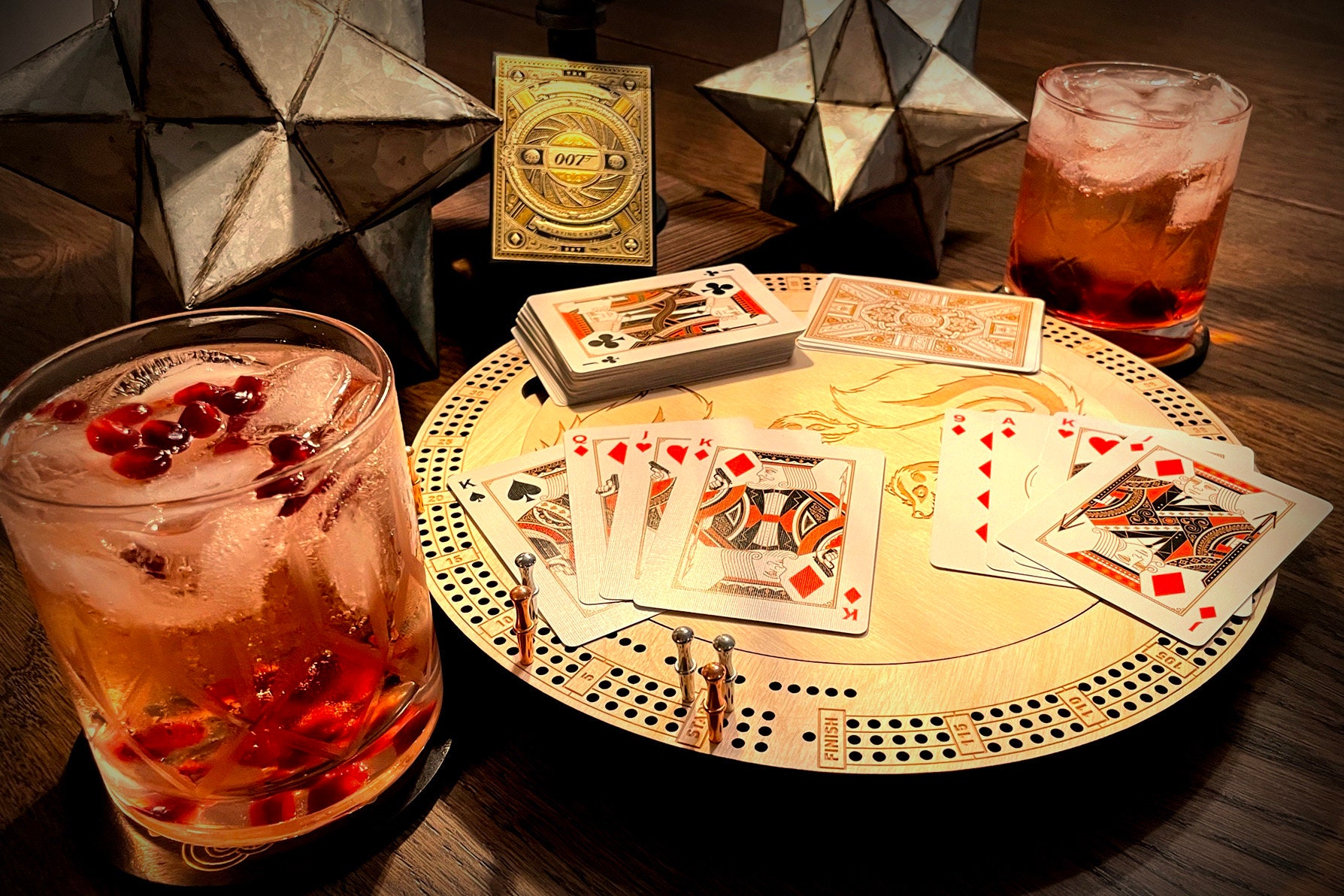 Double Skunk Round Cribbage Board DIY Etsy