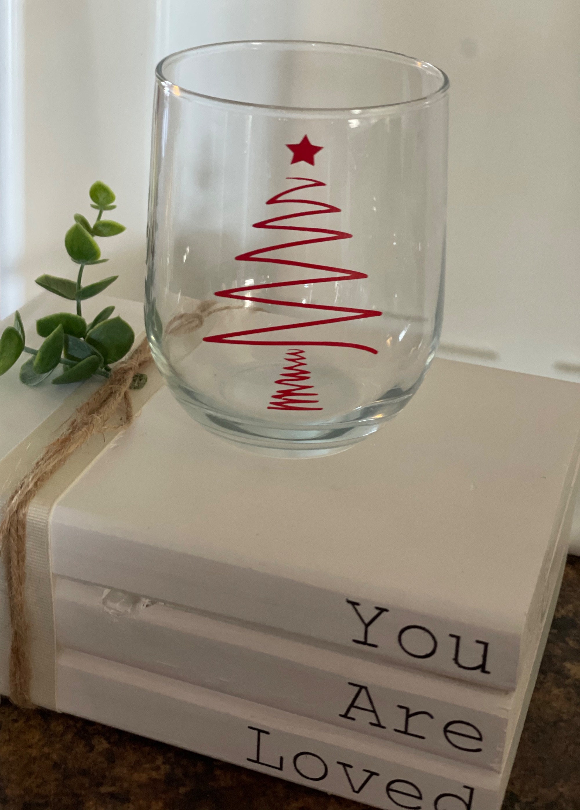 christmas wine glasses plastic