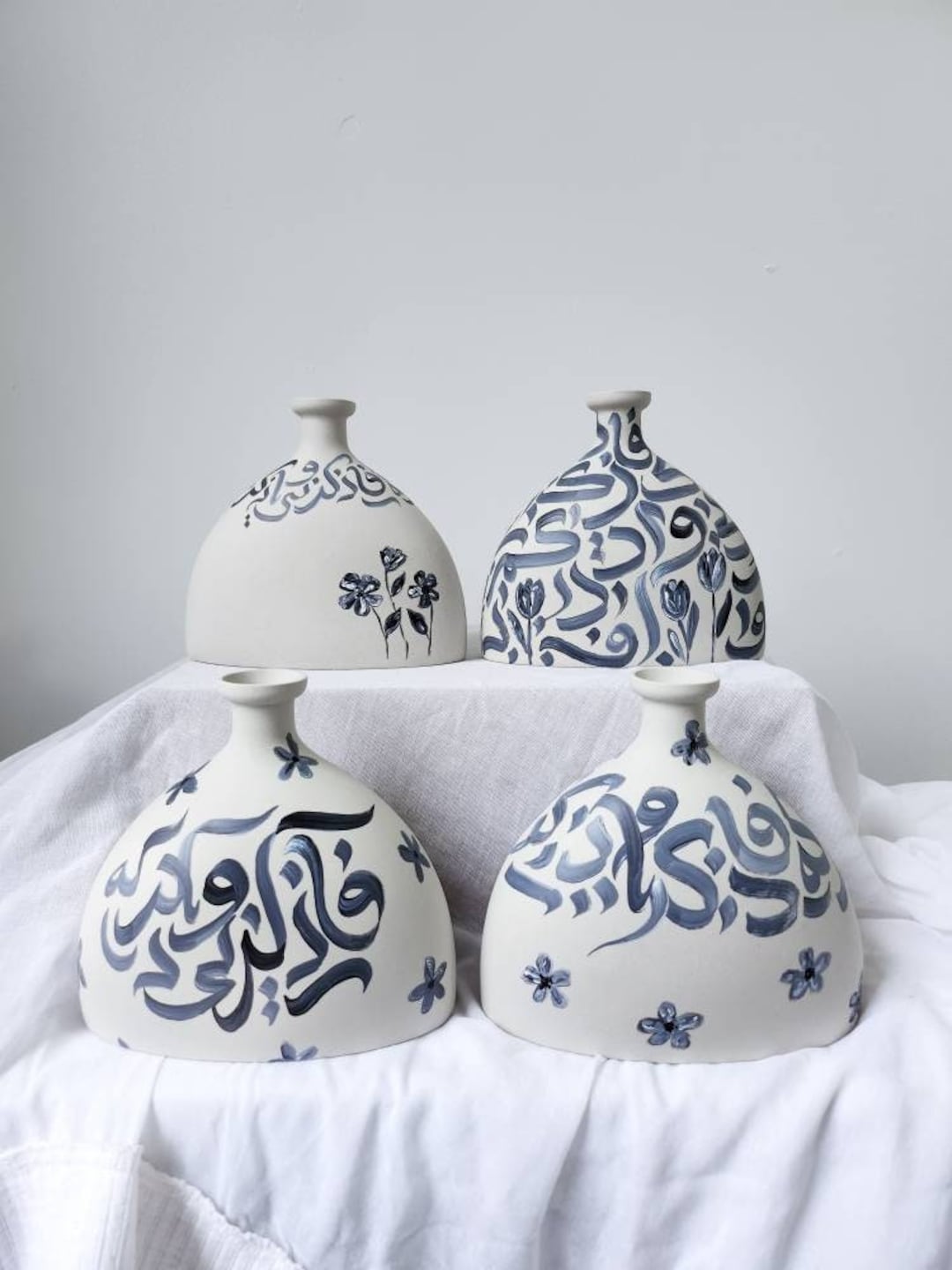 HAND PAINTED Vase Arabic Calligraphy Home Decor Etsy